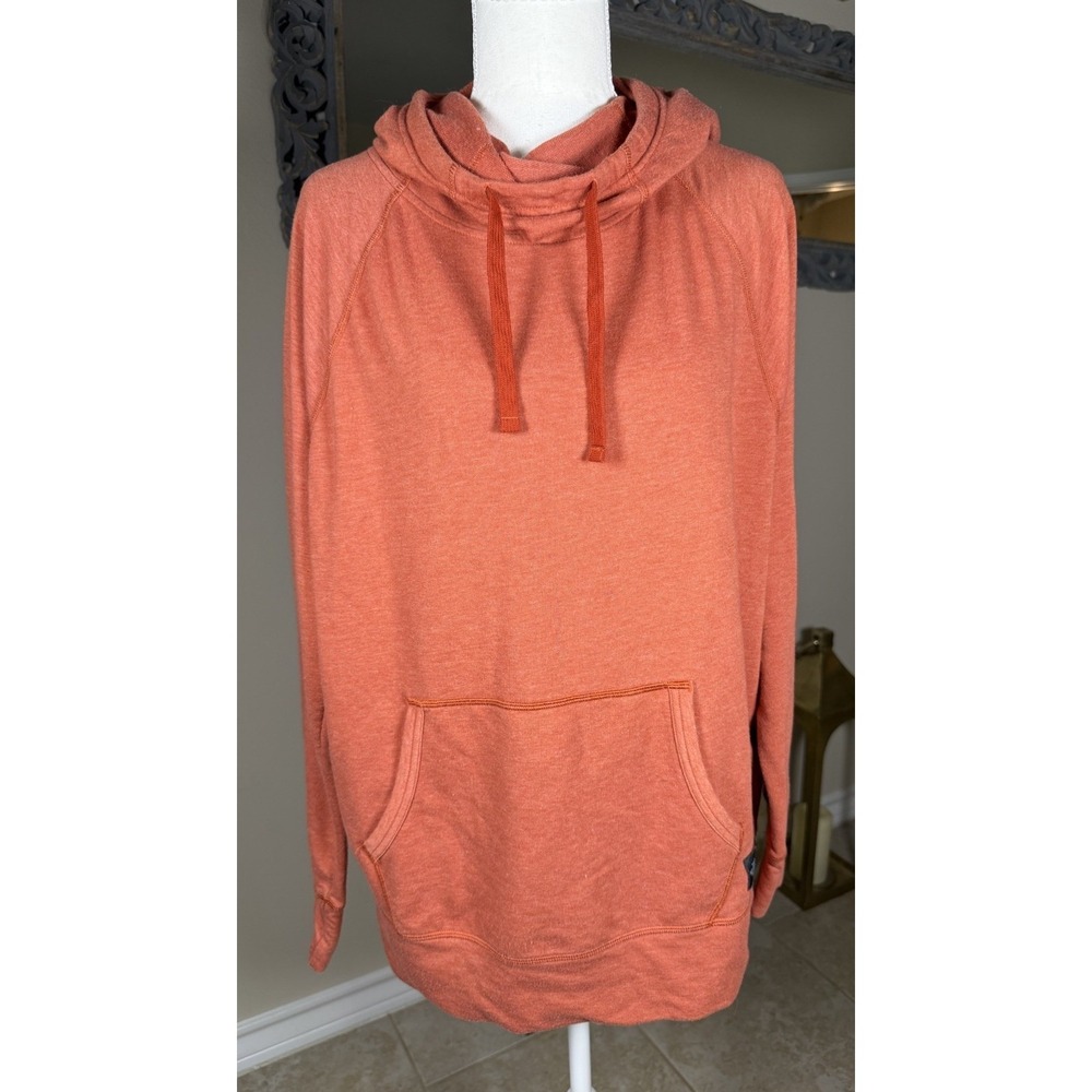 The North Face Hoodie Womens L Orange Lightweight Pullover Sweatshirt
